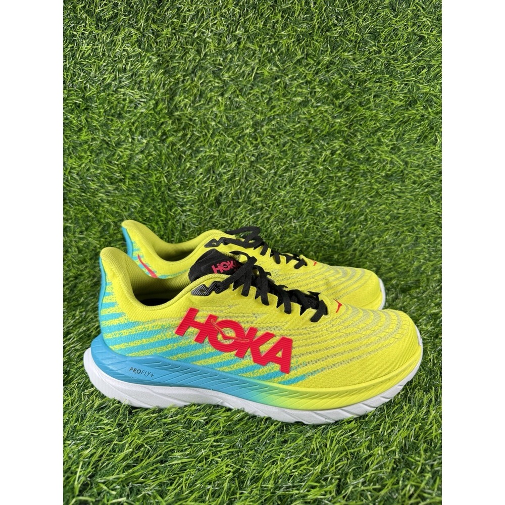 Hoka One One Mens Mach 5 Yellow Running Shoes Size 11.5 D 1127893 EPSB